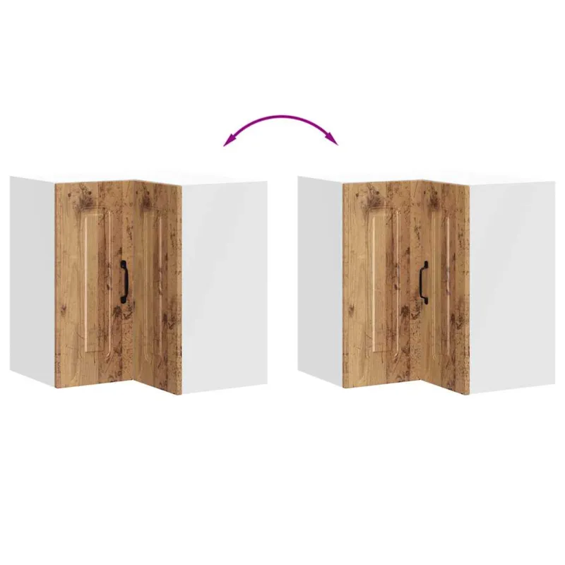 virtuvės sieninė kampinė spintelė "Kalmar" Old Wood