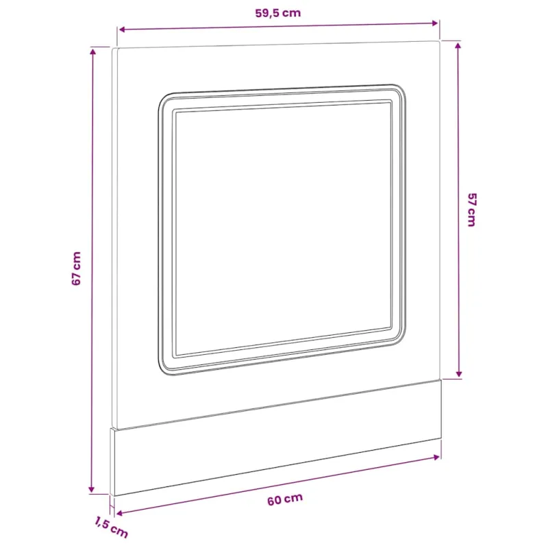 indaplovės skydelis Kalmar Blizgus baltas 60x1,5x57 cm