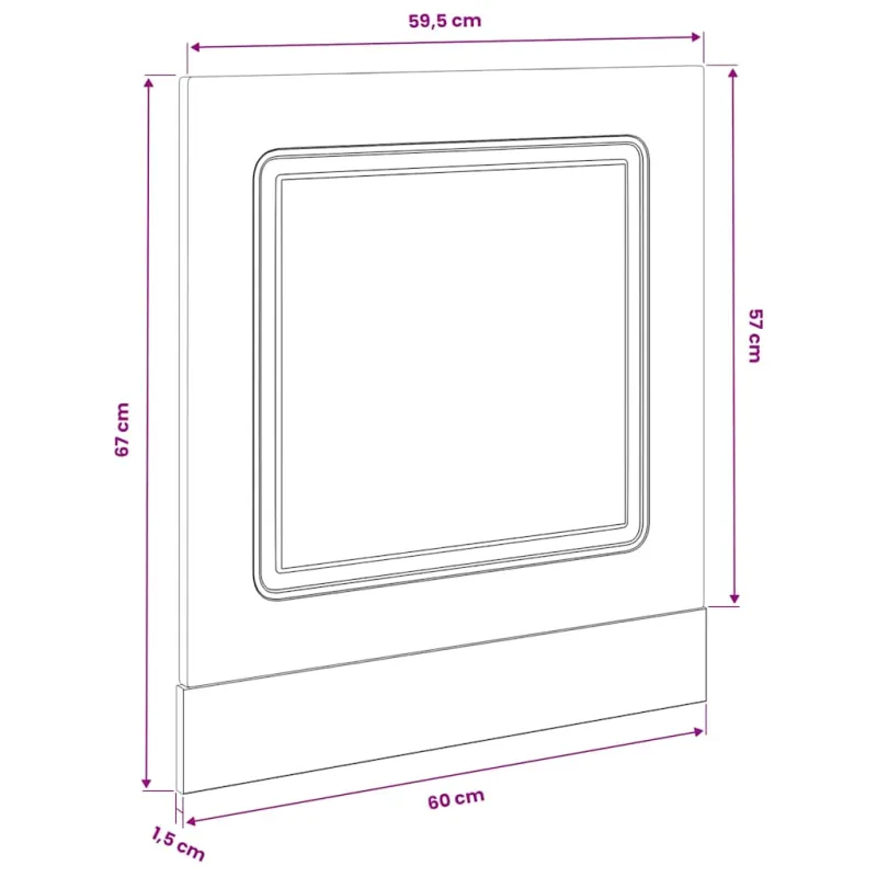 indaplovės skydelis Kalmar Betonas pilkas 60x1,5x57 cm
