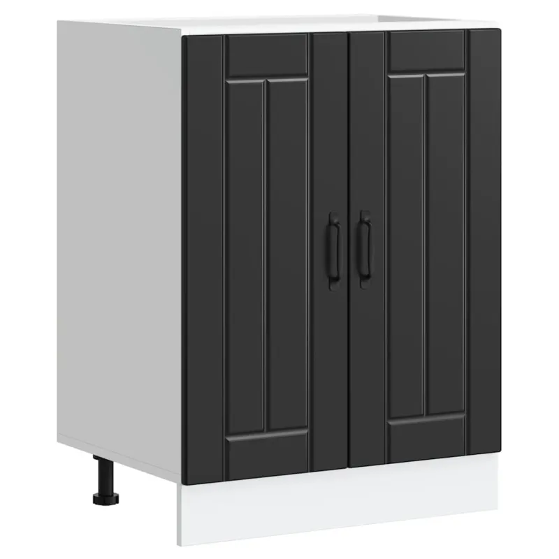 kriauklės pagrindo spintelė "Lucca" Black Engineered Wood