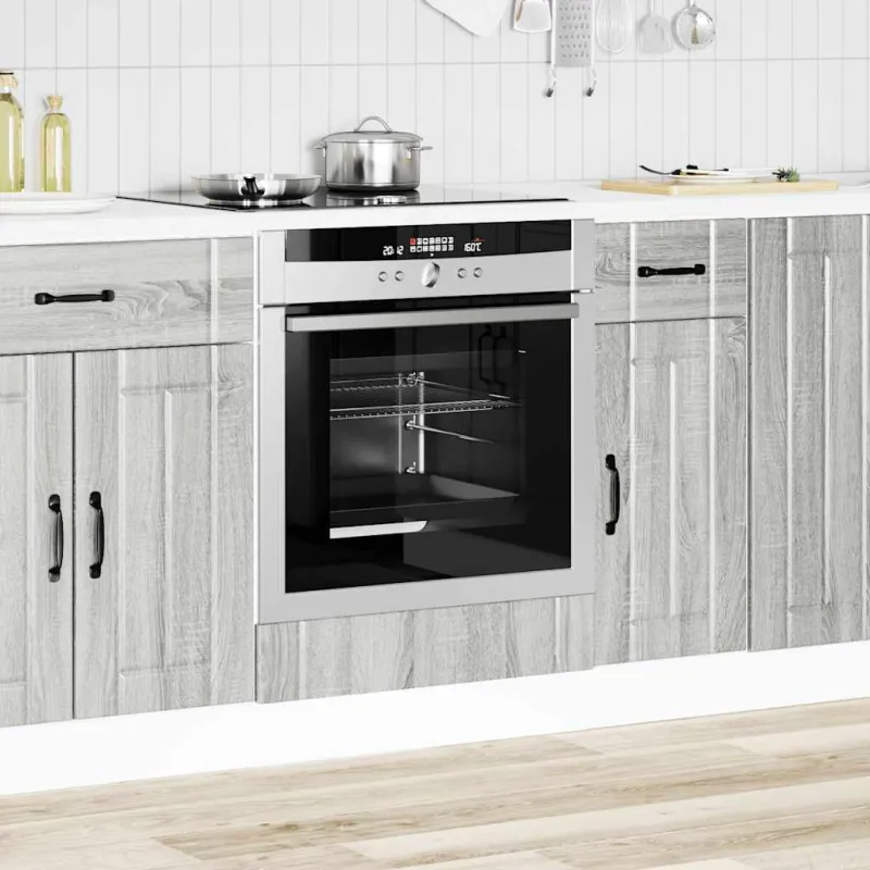 Orkaitės spintelė "Lucca" Pilka Sonoma Engineered Wood