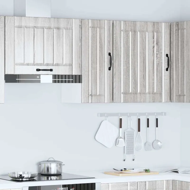 Sieninė virtuvės spinta "Lucca" Pilka Sonoma Engineered Wood
