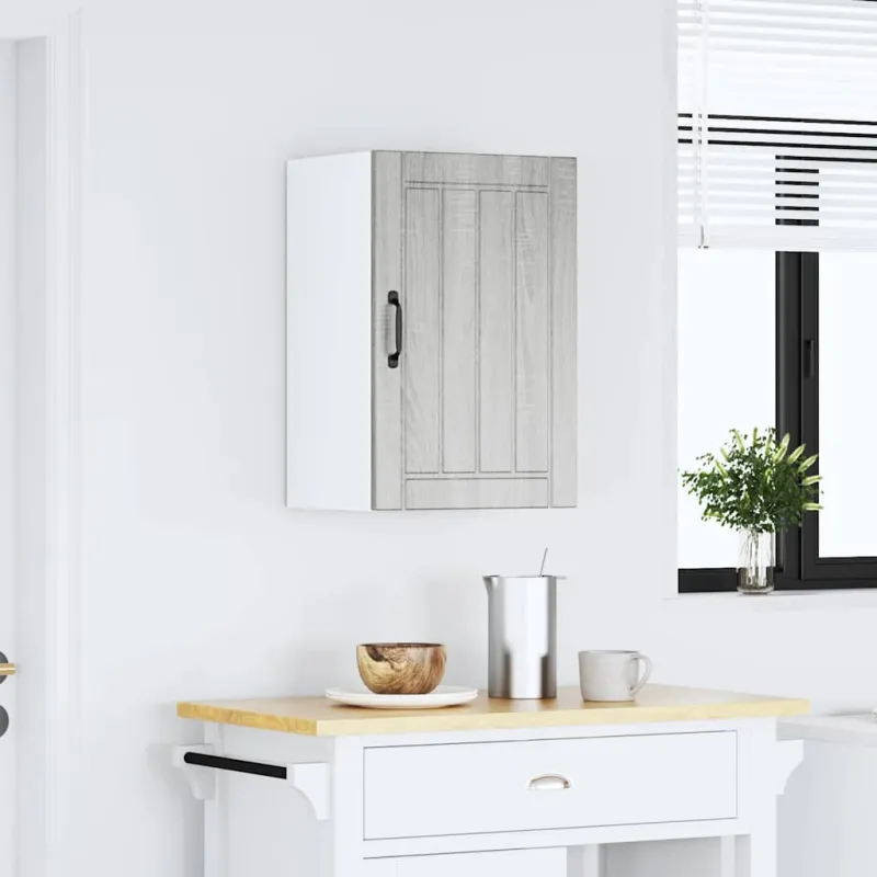 Sieninė virtuvės spinta "Lucca" Pilka Sonoma Engineered Wood
