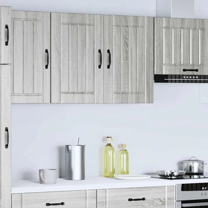 Sieninė virtuvės spinta "Lucca" Pilka Sonoma Engineered Wood