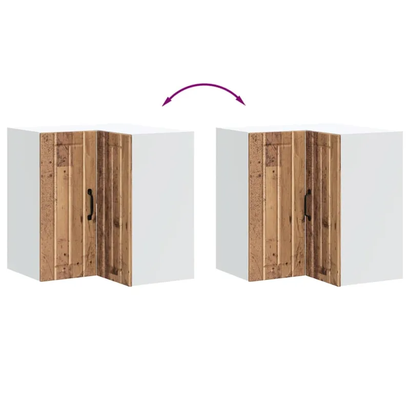 virtuvės sieninė kampinė spintelė "Lucca" Old Wood