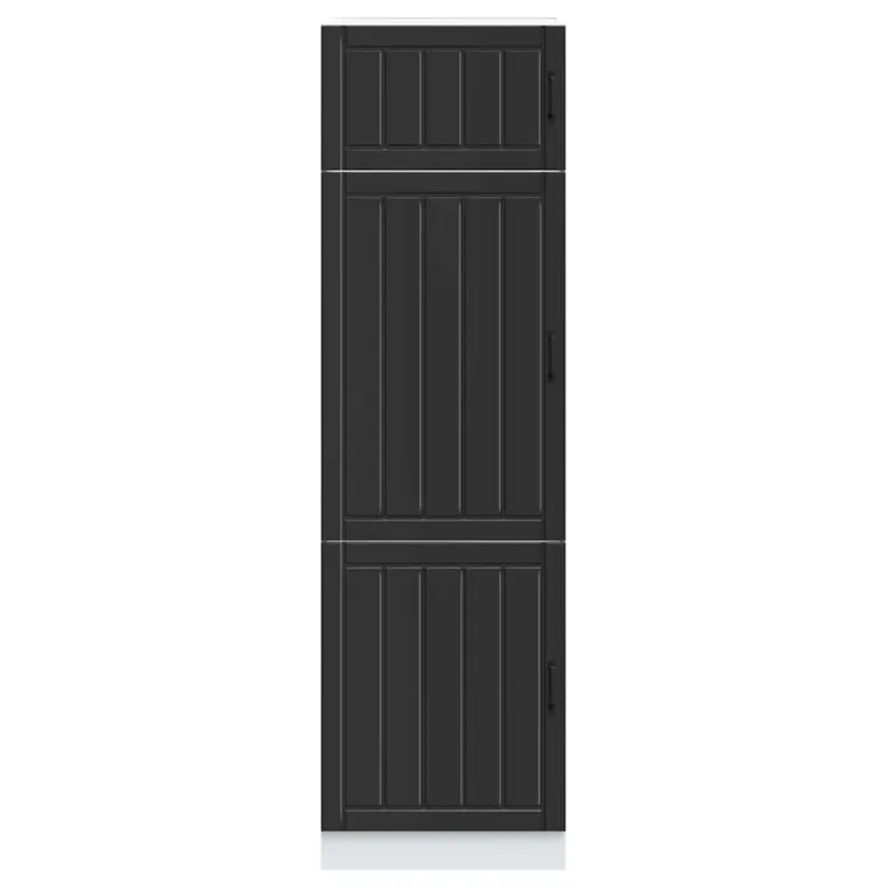virtuvės spintelė "Lucca" Black Engineered Wood