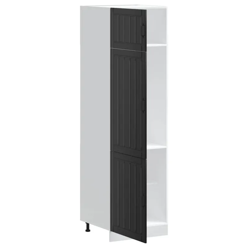 virtuvės spintelė "Lucca" Black Engineered Wood