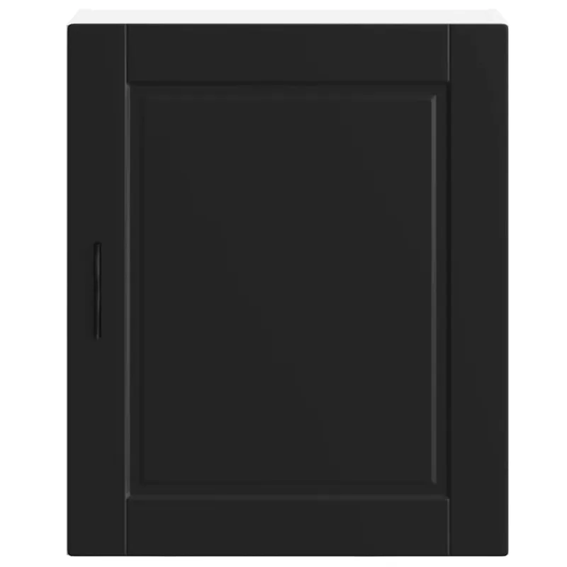 virtuvės sieninės spintelės 2 vnt "Porto" Black Engineered Wood