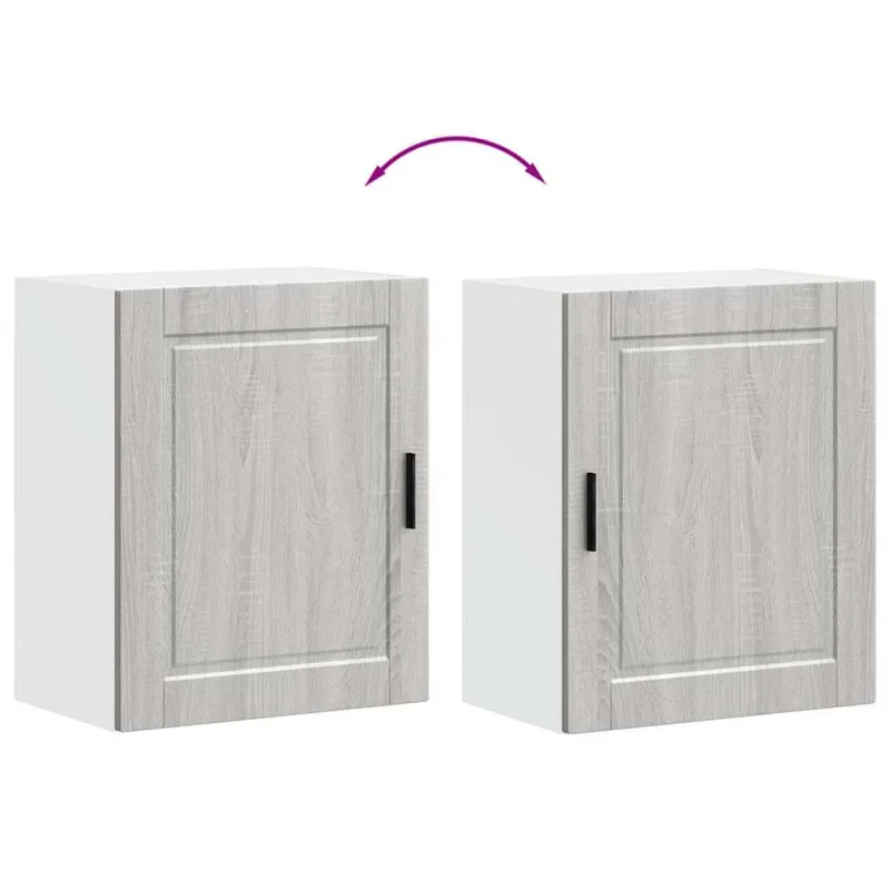 Sieninė virtuvės spinta "Porto" Pilka Sonoma Engineered Wood