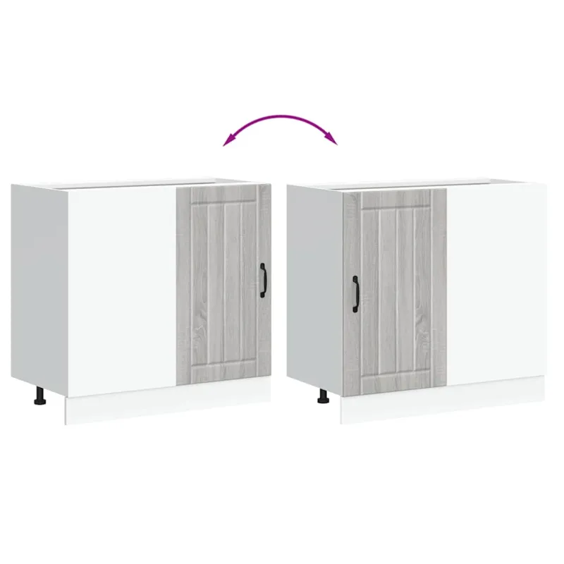 virtuvės apatinė spintelė Lucca Pilka Sonoma Engineered Wood