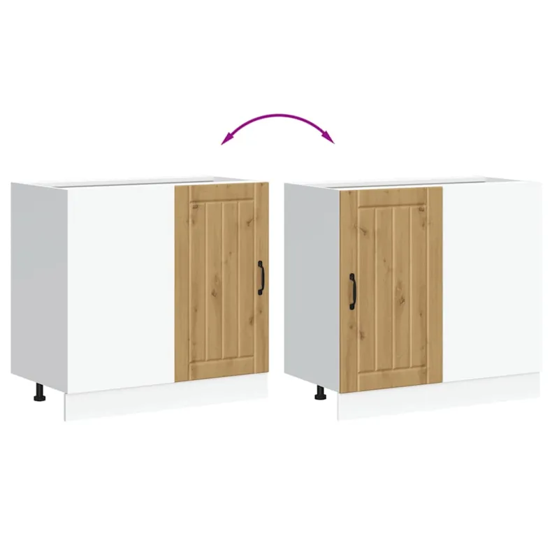 virtuvės apatinė spintelė "Lucca" Artisan Oak Engineered Wood