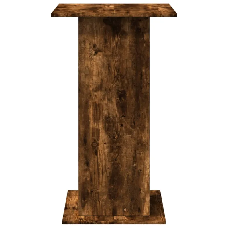 Baro stalas su lentyna, dūminio ąžuolo, 60x60x102cm, mediena