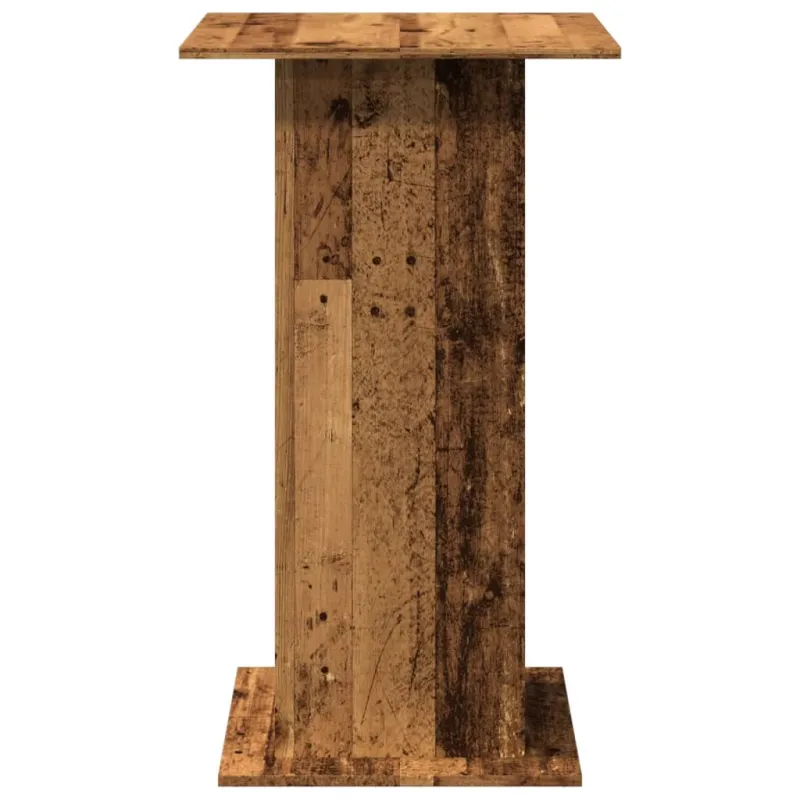 Baro stalas su lentyna, medienos, 60x60x102cm, apdirbta mediena