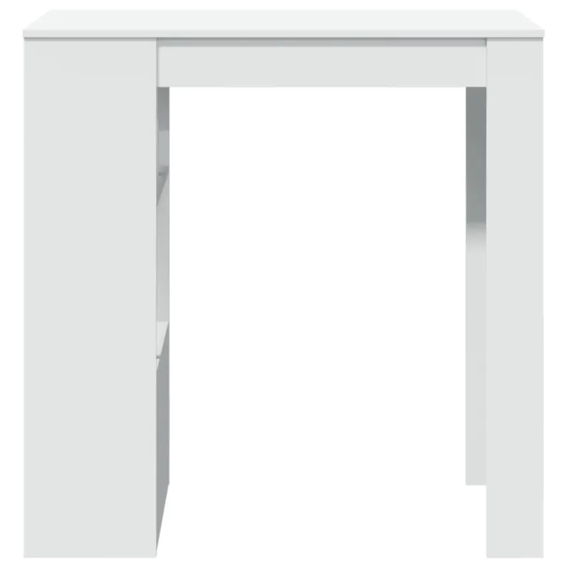 Baro stalas su lentynomis, baltas, 102x50x103,5cm, mediena