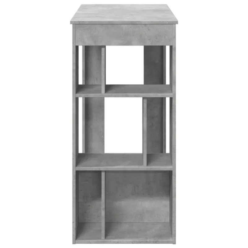 Baro stalas su lentynomis, betono, 102x50x103,5cm, mediena