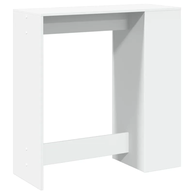 Baro stalas su lentynomis, baltas, 101x40x103,5cm, mediena