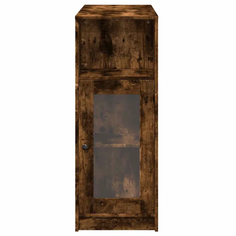 Baro stalas su lentynomis, dūminis, 101x40x103,5cm, mediena