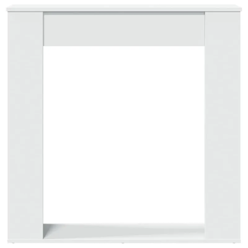Židinio apvadas, baltos spalvos, 100x20x100cm, apdirbta mediena