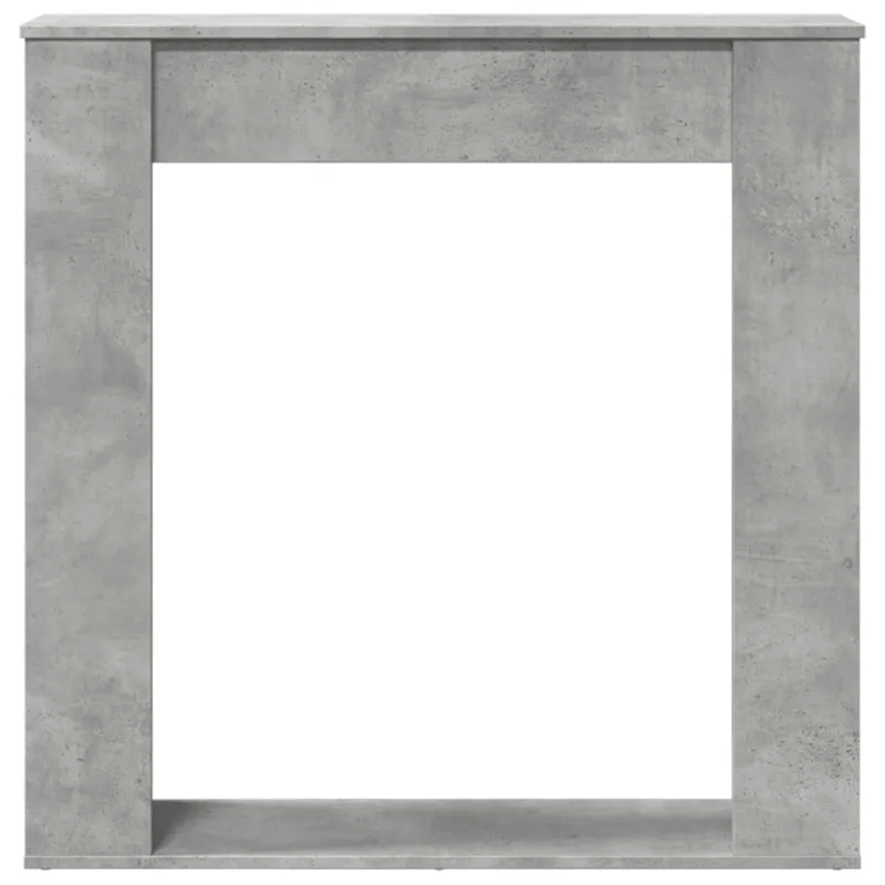 Židinio apvadas, betono pilkas, 100x20x100cm, apdirbta mediena