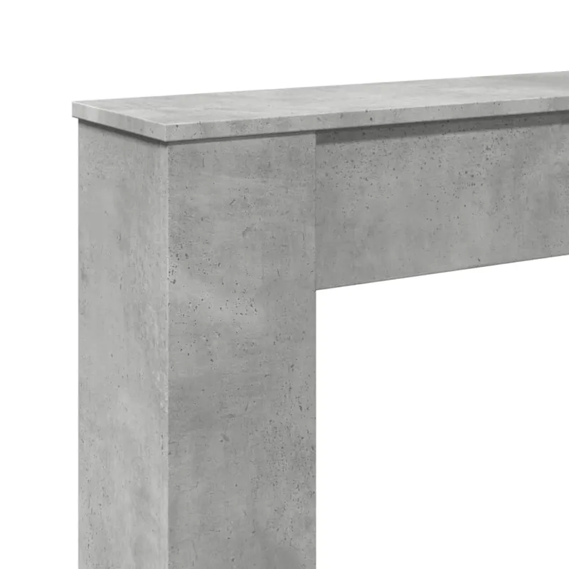 Židinio apvadas, betono pilkas, 100x20x100cm, apdirbta mediena