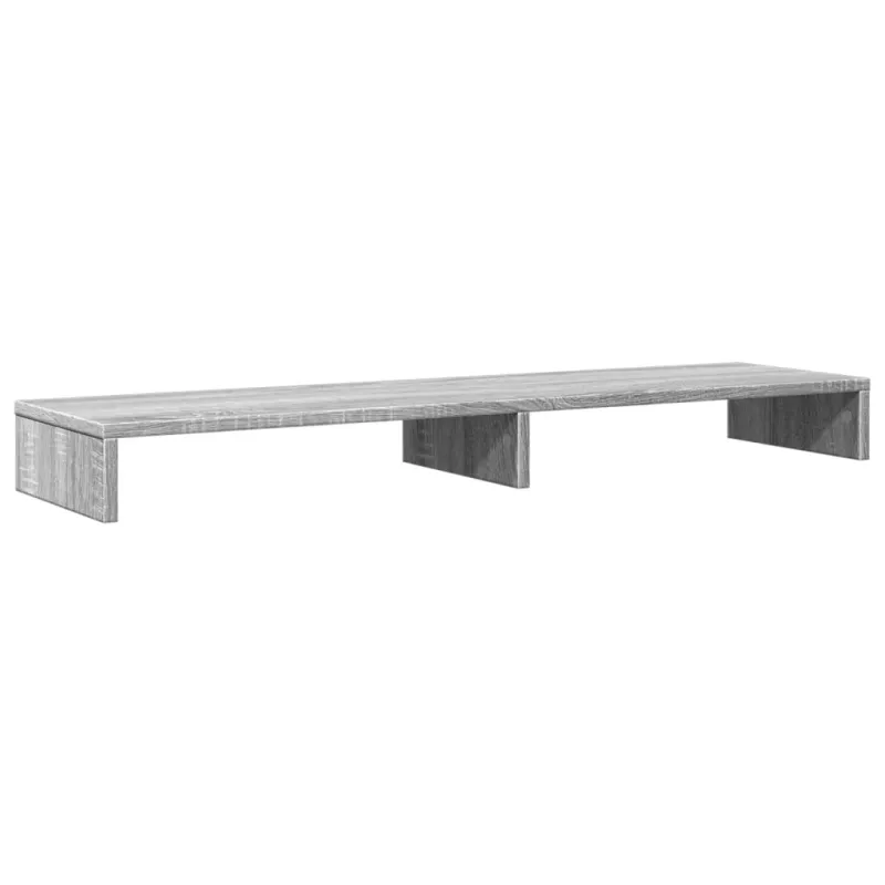Monitoriaus stovas, pilkas ąžuolo, 100x27x10cm, mediena