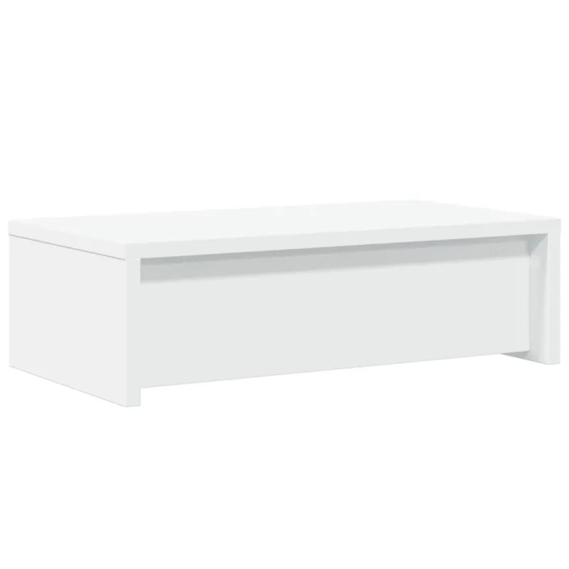 Monitoriaus stovas su stalčiais, baltas, 50x27x15cm, mediena
