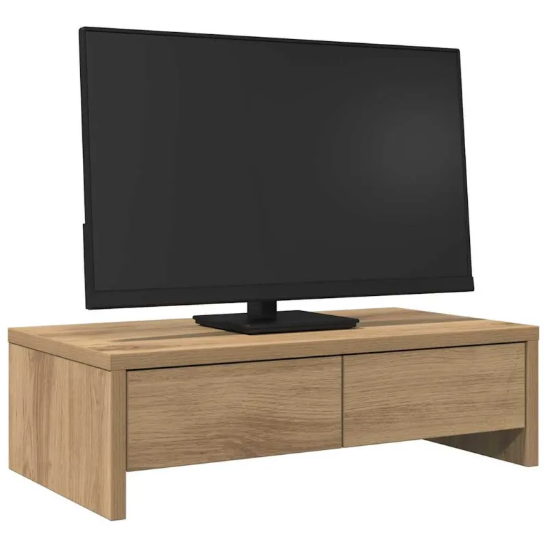 Monitoriaus stovas su stalčiais, artisano, 50x27x15cm, mediena