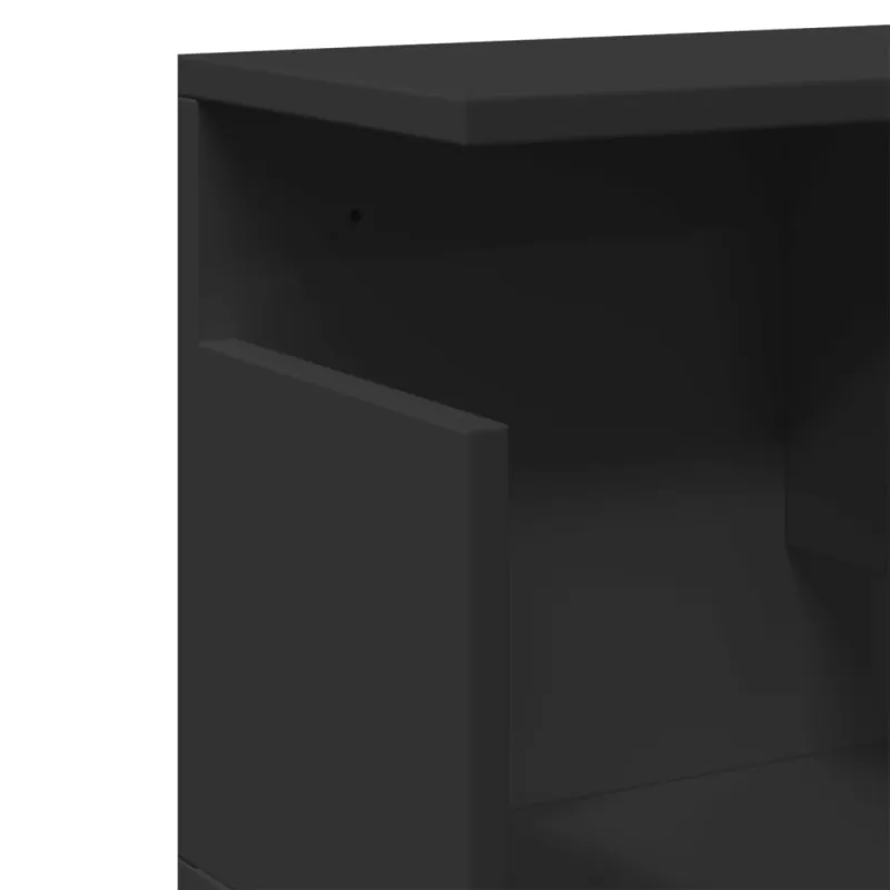 Sieninė spintelė, juodos spalvos, 100x20x30cm, apdirbta mediena