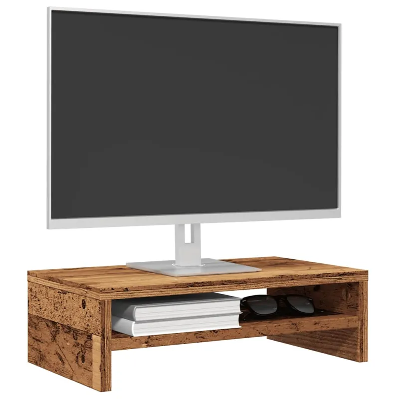 monitoriaus stovas Old Wood 42x24x13 cm Engineered Wood