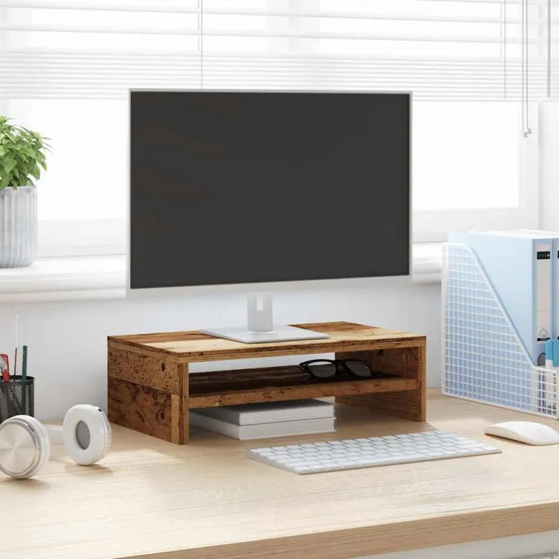 monitoriaus stovas Old Wood 42x24x13 cm Engineered Wood