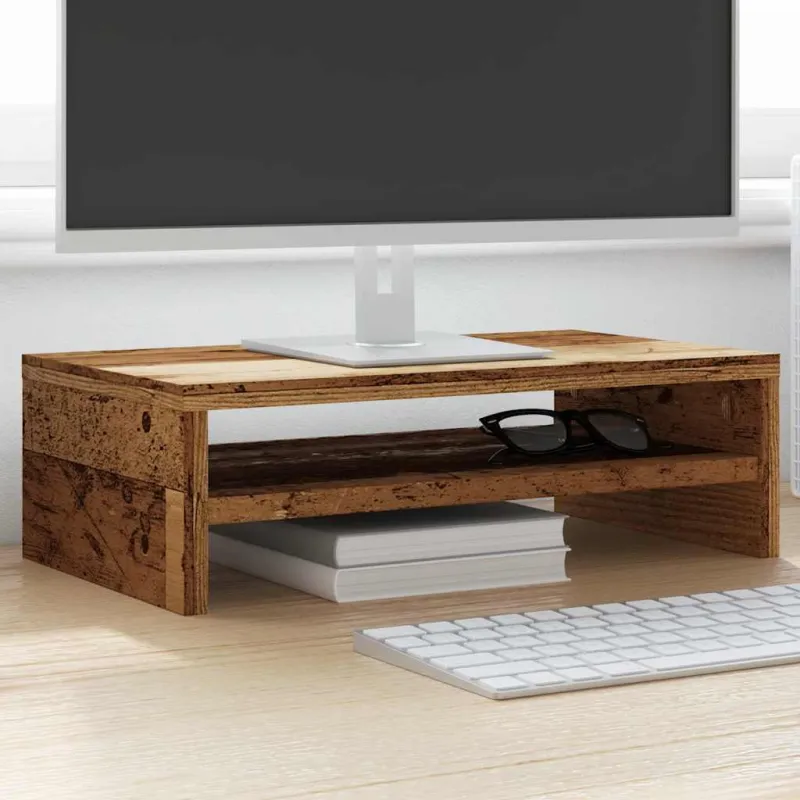 monitoriaus stovas Old Wood 42x24x13 cm Engineered Wood
