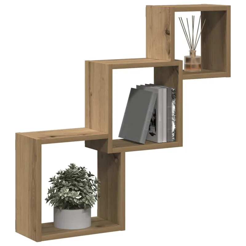 Sieninės lentynos, artisano, 68x15x68cm, MDP, kubo formos