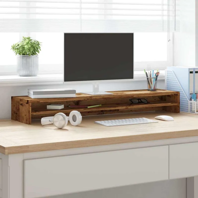 Monitoriaus stovas, sendintos medienos, 100x24x13 cm, MDP