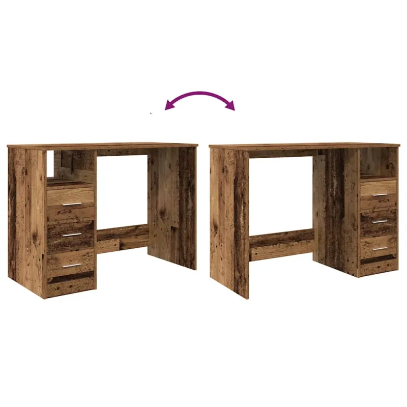 Rašomasis stalas Old Wood 102x50x76 cm Inžinierinė mediena
