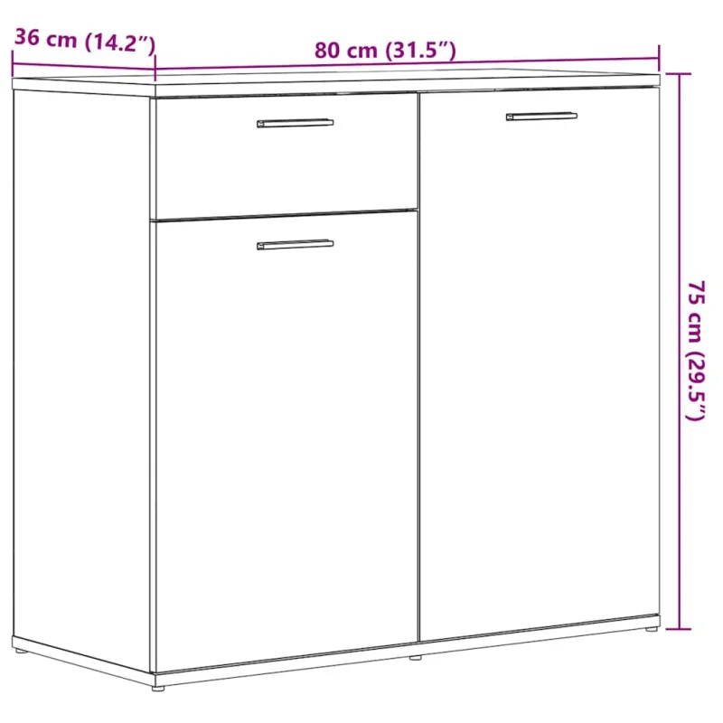 indauja Sena mediena 80x36x75 cm Inžinierinė mediena