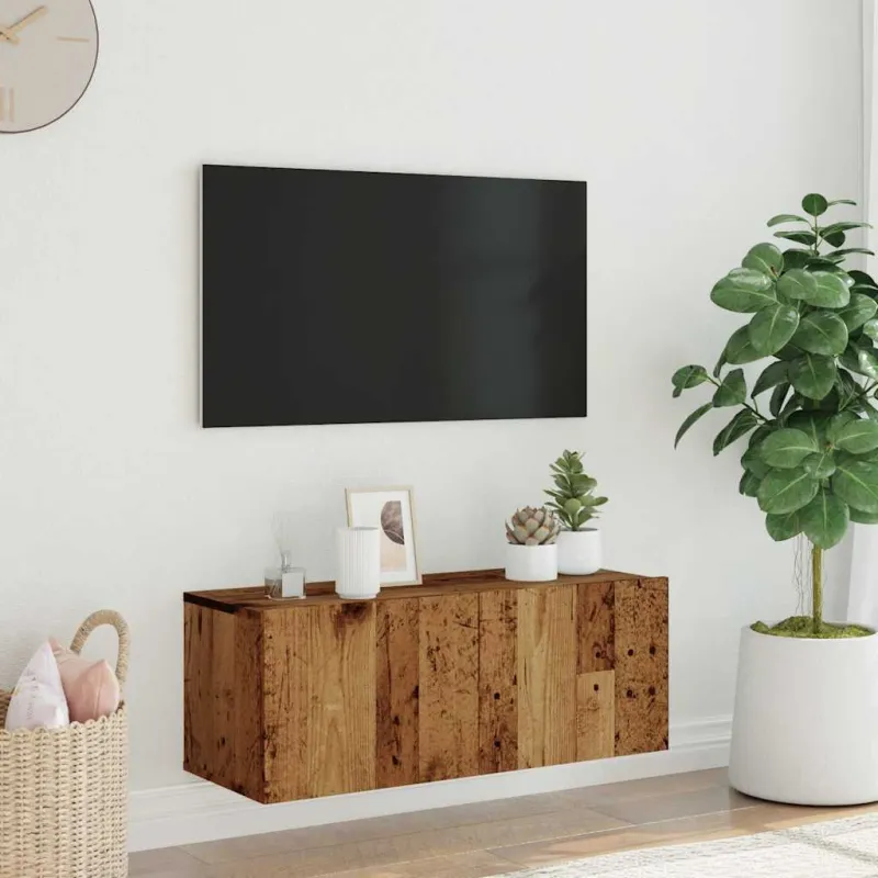 Sieninė TV spintelė, medienos, 80x30x30cm, apdirbta mediena