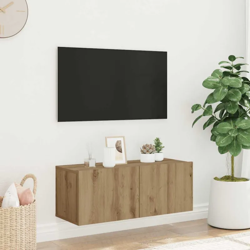 Sieninė TV spintelė, artisano, 80x30x30cm, apdirbta mediena