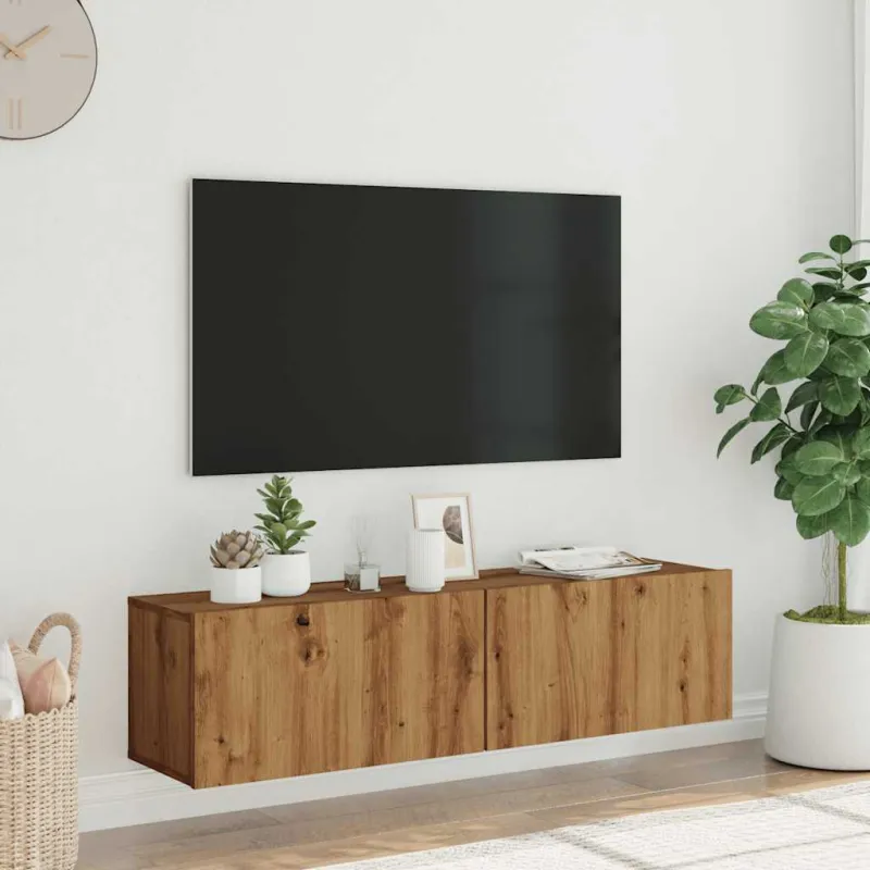 Sieninė TV spintelė, artisano, 120x30x30cm, apdirbta mediena