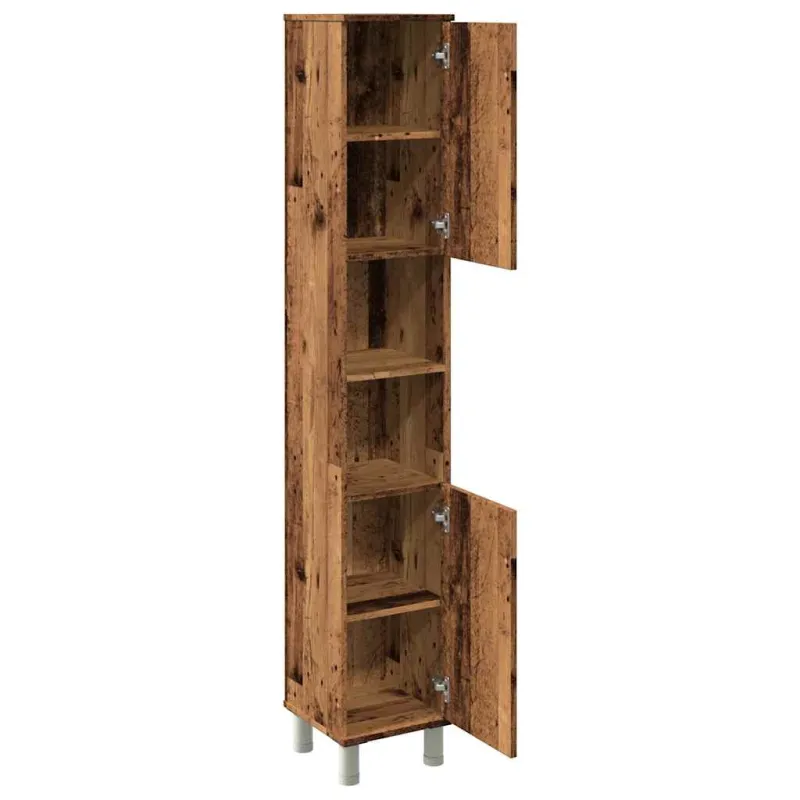Vonios spintelė Old Wood 30x30x179 cm Engineered Wood