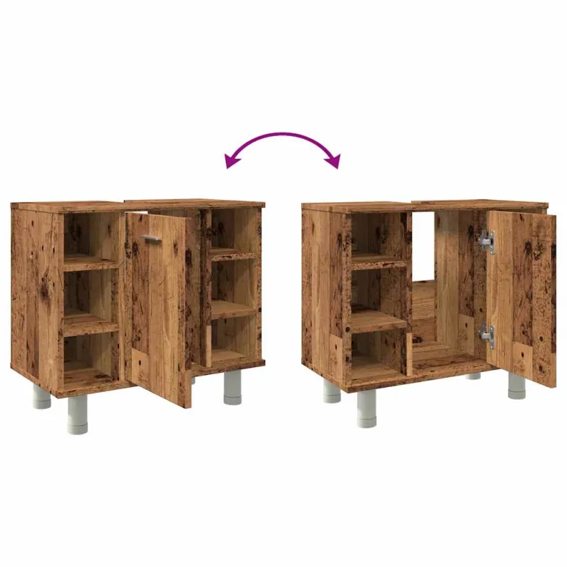 Vonios spintelė Old Wood 60x32x53,5 cm Engineered Wood