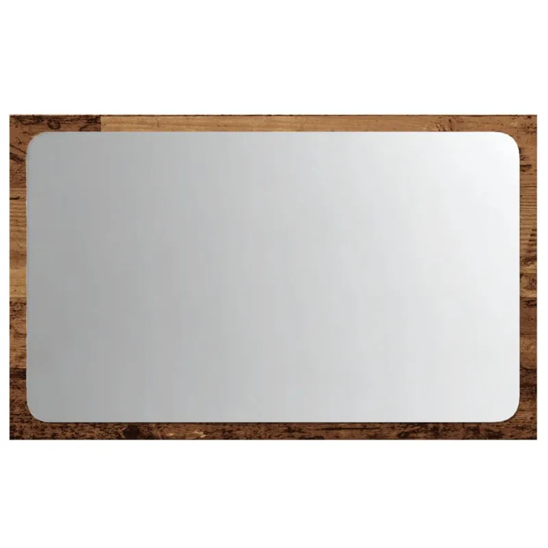 Vonios veidrodis su LED apšvietimu, medienos, 60x8,5x38cm