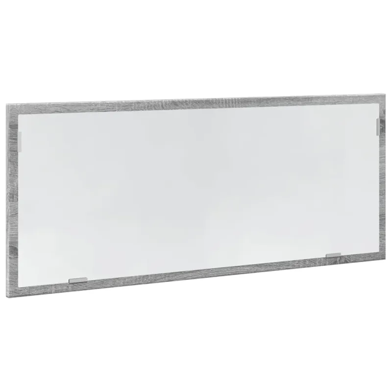 Vonios kambario LED veidrodis, pilkas, 100x8,5x37cm, mediena