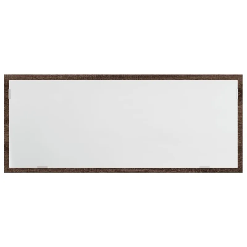 Vonios kambario LED veidrodis, rudas, 100x8,5x37cm, mediena
