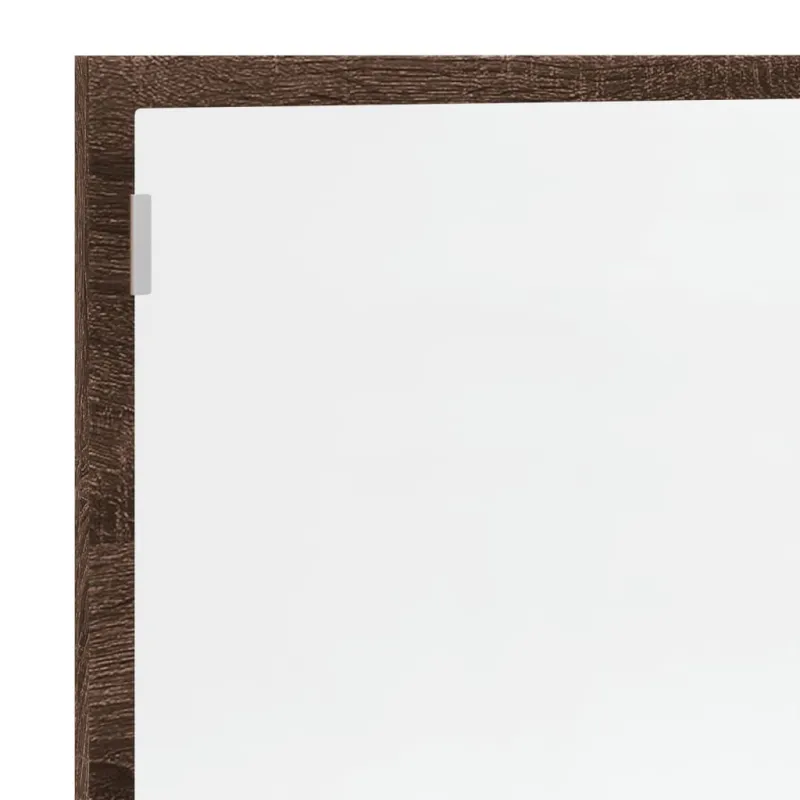 Vonios kambario LED veidrodis, rudas, 100x8,5x37cm, mediena