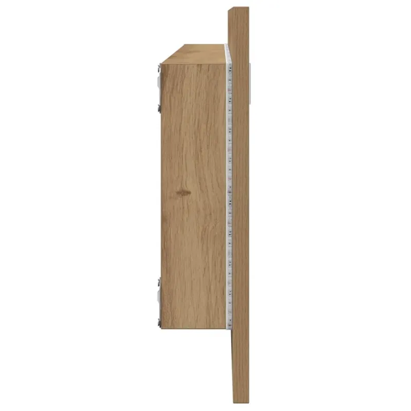 Vonios kambario LED veidrodis, artisano, 100x8,5x37cm, mediena