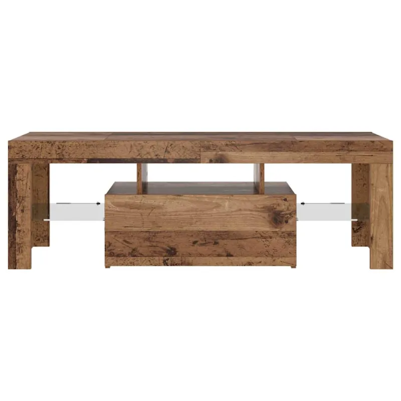 Televizoriaus spintelė su LED, medienos, 120x36,5x40cm, mediena