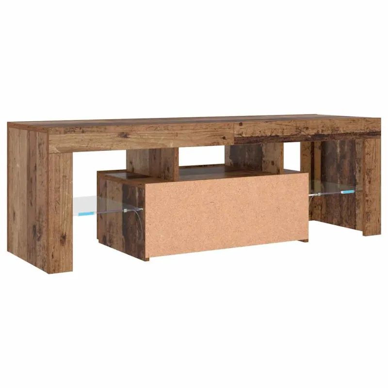 Televizoriaus spintelė su LED, medienos, 120x36,5x40cm, mediena