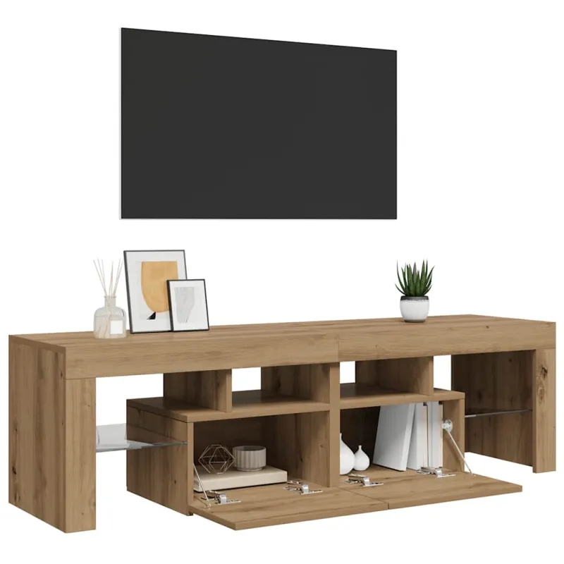 Televizoriaus spintelė su LED, artisano, 140x36,5x40cm, mediena