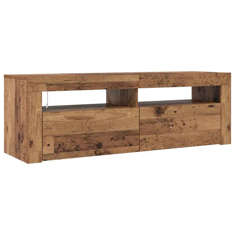 Televizoriaus spintelė su LED, medienos, 120x35x40cm, mediena