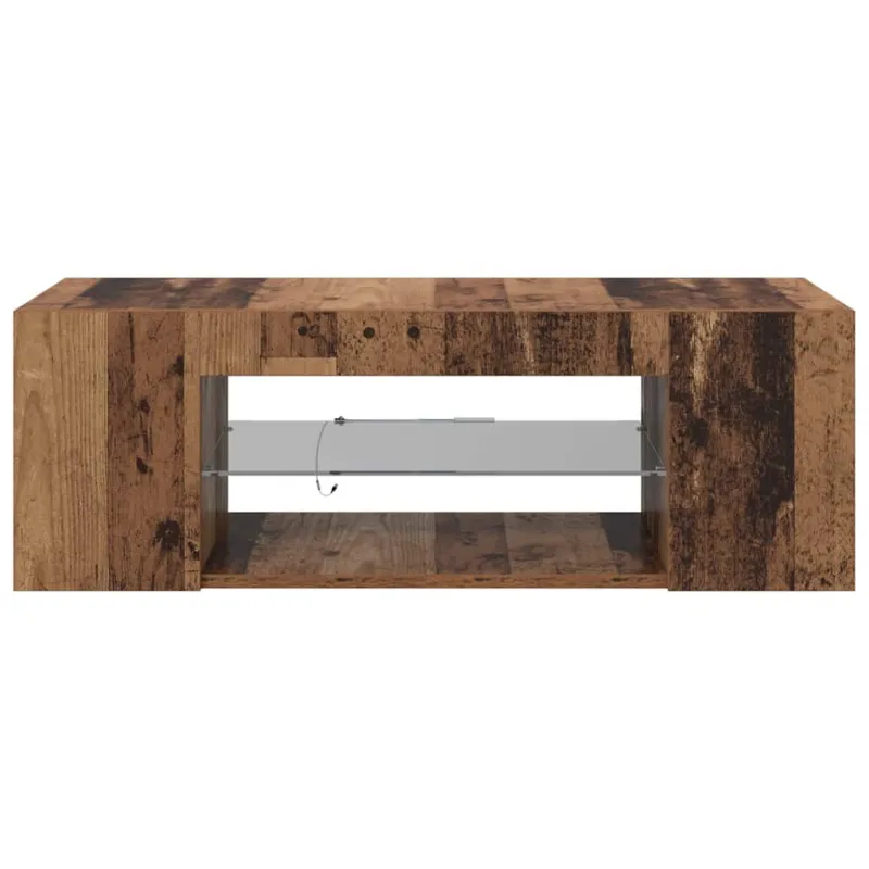 televizoriaus spintelė su LED lemputėmis Old Wood